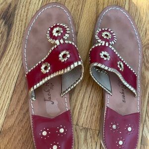 Jack Rogers sandals size 10- Garnet & Gold